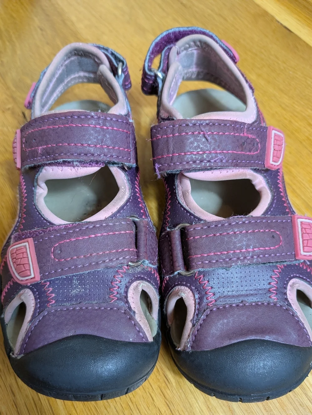 Kamik Kids Purple and Pink Closed-Toe Sandals - Adjustable Straps